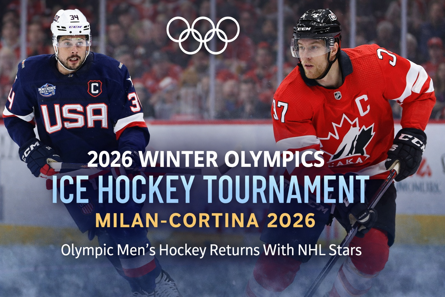 2026 Winter Olympics ice hockey tournament featuring Olympic men’s hockey action in Milan Cortina 2026