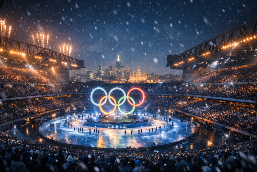 2026 Winter Olympics opening ceremony at San Siro Stadium in Milan, Italy