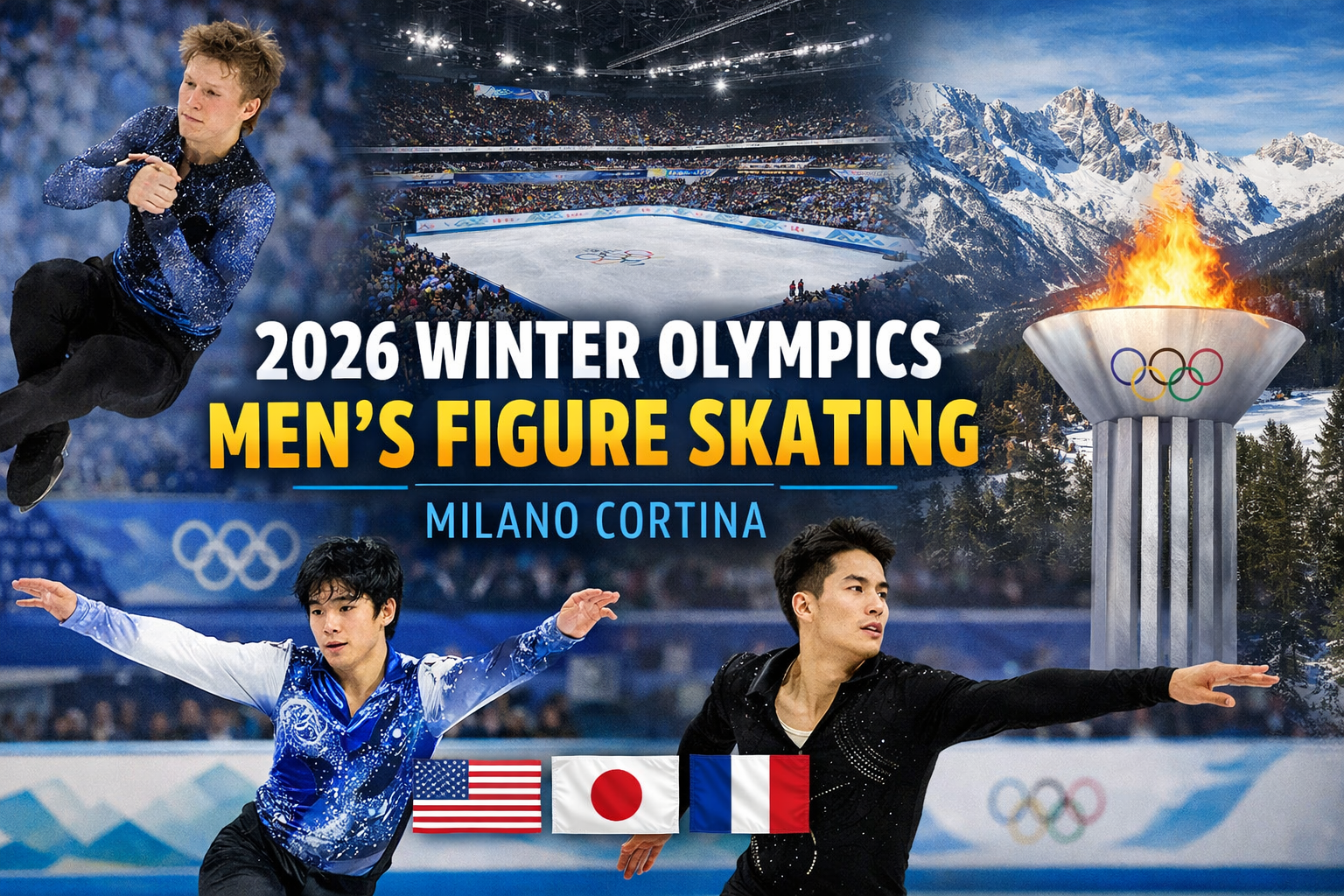 2026 Winter Olympics men's figure skating free skate final in Milano Cortina