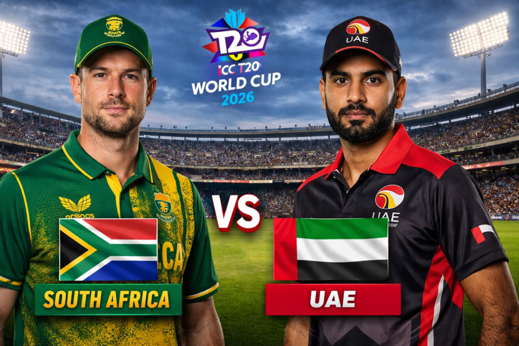 South Africa vs UAE T20 World Cup 2026 match preview at Arun Jaitley Stadium Delhi
