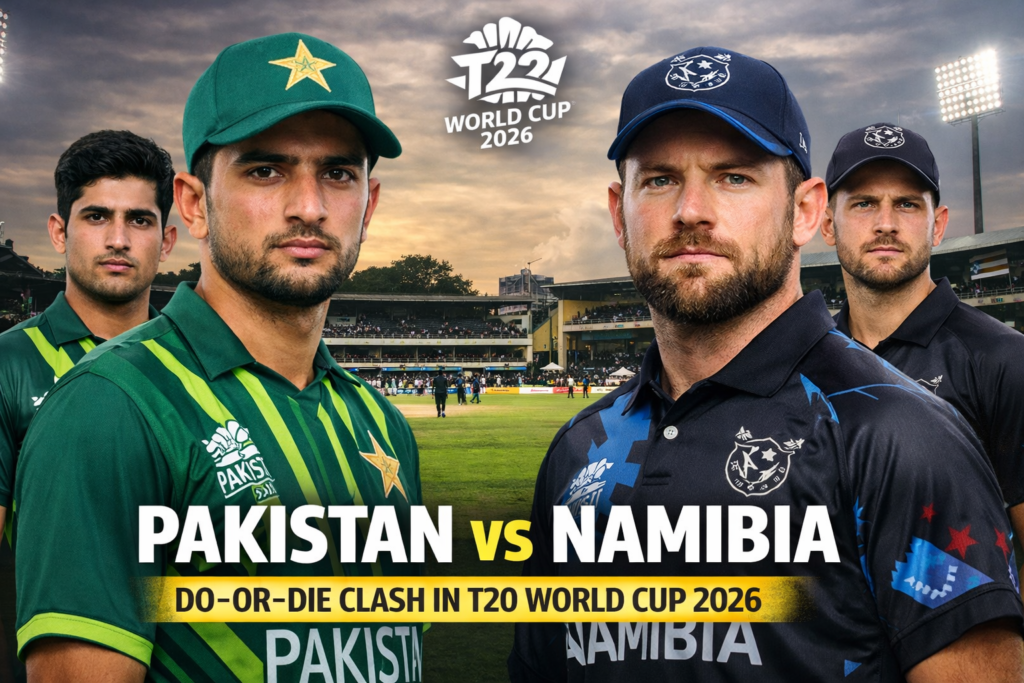 Pakistan vs Namibia T20 World Cup 2026 do-or-die match in Colombo