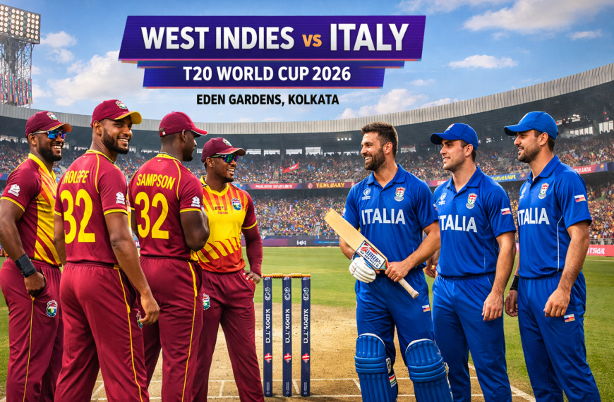 West Indies vs Italy T20 World Cup 2026 match at Eden Gardens Kolkata