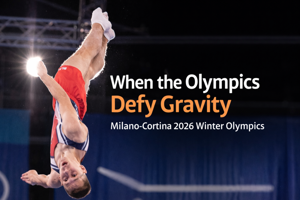 Athlete performs a mid-air backflip during competition at the Milano-Cortina 2026 Winter Olympics
