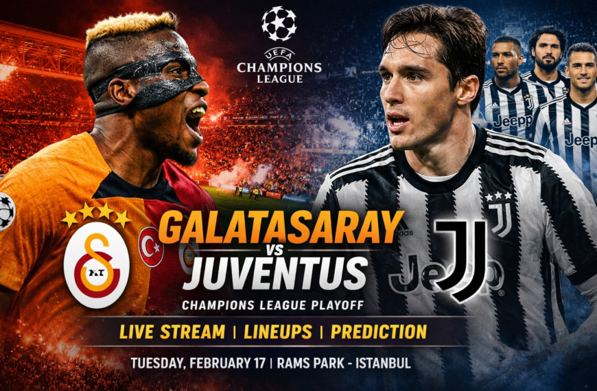 Galatasaray vs Juventus Champions League playoff match at RAMS Park