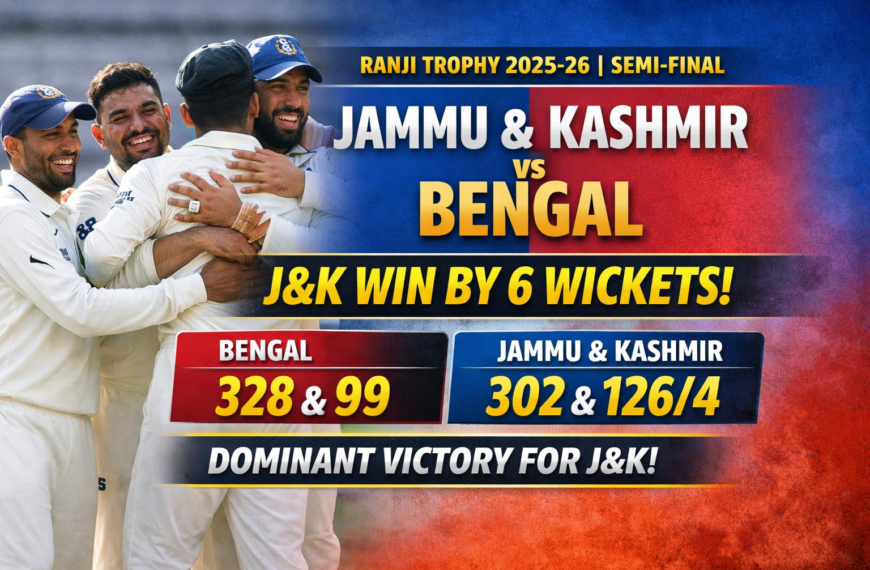 Jammu and Kashmir vs Bengal Ranji Trophy 2025-26 Semi Final