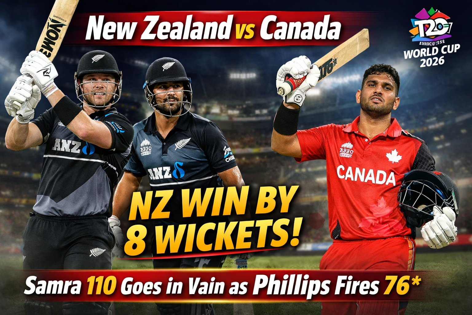New Zealand vs Canada: NZ&hellip;