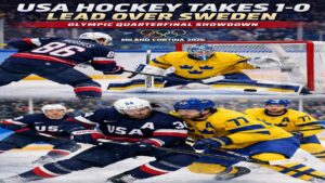 USA Hockey Leads Sweden 1-0 in Olympic Quarterfinal&hellip;