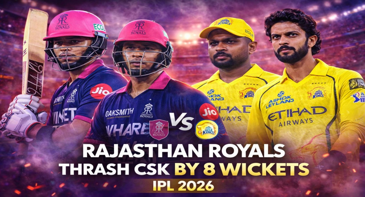 Rajasthan Royals vs Chennai Super Kings RR Won IPL 2026 Vaibhav Sooryavanshi Stars