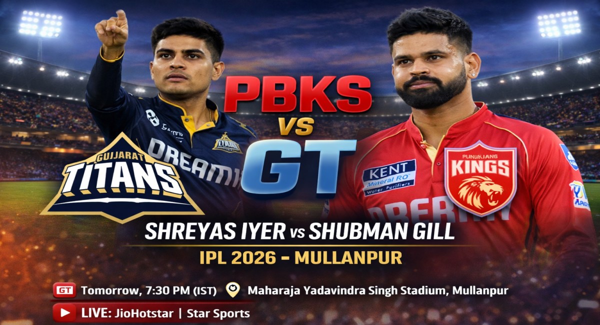 Tommorow Match PBKS vs GT Match Preview IPL 2026