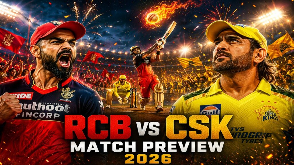 RCB vs CSK Match Preview 2026: Playing XI, Pitch Report, Prediction & Key Battles