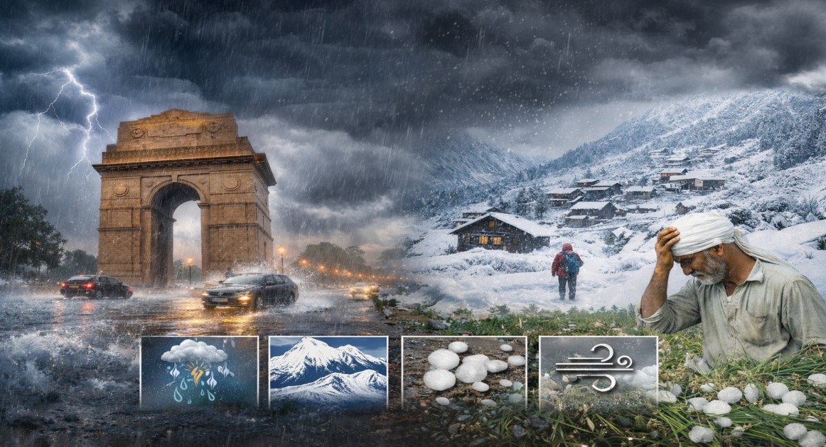 Western Disturbance to Trigger Heavy Rain, Snowfall, and Hailstorm Across North India in Early April 2026